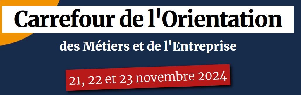 Invitation au Carrefour de l’Orientation à Cholet du 21 au 23 novembre